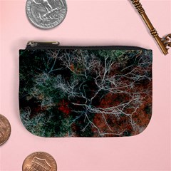 Aerial Photography Of Green Leafed Tree Mini Coin Purse by Pakrebo