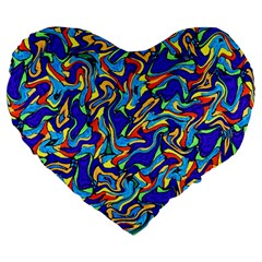 Ml-c6-1 Large 19  Premium Heart Shape Cushions by ArtworkByPatrick