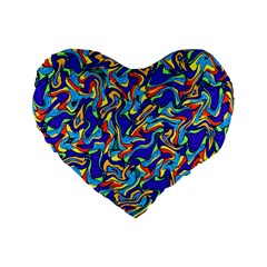 Ml-c6-1 Standard 16  Premium Flano Heart Shape Cushions by ArtworkByPatrick