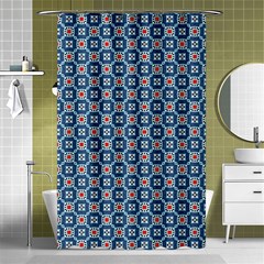 Geometric Tile Shower Curtain 48  x 72  (Small) 