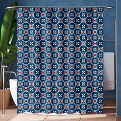 Geometric Tile Shower Curtain 60  x 72  (Medium) 