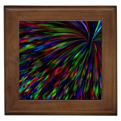 Explosion Fireworks Rainbow Framed Tiles by Bajindul