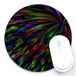 Explosion Fireworks Rainbow Round Mousepads Front