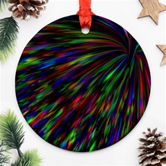 Explosion Fireworks Rainbow Ornament (round) by Bajindul