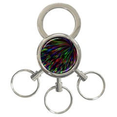 Explosion Fireworks Rainbow 3-ring Key Chain by Bajindul