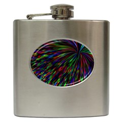 Explosion Fireworks Rainbow Hip Flask (6 Oz) by Bajindul