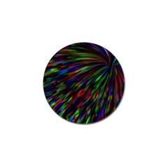 Explosion Fireworks Rainbow Golf Ball Marker by Bajindul