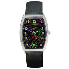 Explosion Fireworks Rainbow Barrel Style Metal Watch by Bajindul