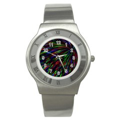 Explosion Fireworks Rainbow Stainless Steel Watch by Bajindul