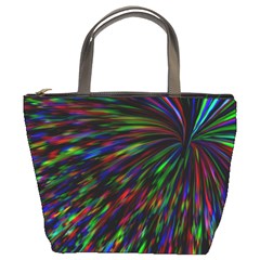 Explosion Fireworks Rainbow Bucket Bag