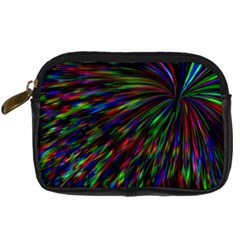 Explosion Fireworks Rainbow Digital Camera Leather Case by Bajindul