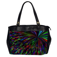 Explosion Fireworks Rainbow Oversize Office Handbag (2 Sides) by Bajindul