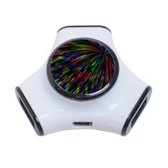 Explosion Fireworks Rainbow 3-port Usb Hub by Bajindul