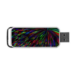 Explosion Fireworks Rainbow Portable Usb Flash (two Sides) by Bajindul