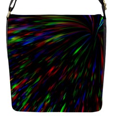 Explosion Fireworks Rainbow Flap Closure Messenger Bag (s) by Bajindul