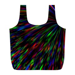 Explosion Fireworks Rainbow Full Print Recycle Bag (l) by Bajindul