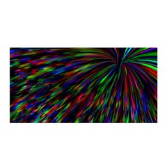 Explosion Fireworks Rainbow Satin Wrap by Bajindul