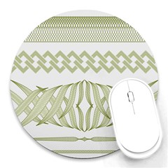 Guilloche Border Round Mousepads by Bajindul