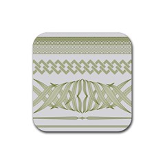 Guilloche Border Rubber Coaster (square)  by Bajindul