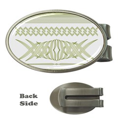 Guilloche Border Money Clips (oval) 