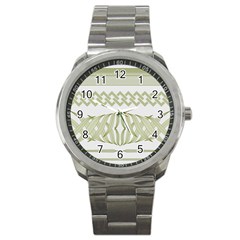 Guilloche Border Sport Metal Watch by Bajindul