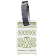 Guilloche Border Luggage Tag (two Sides) by Bajindul