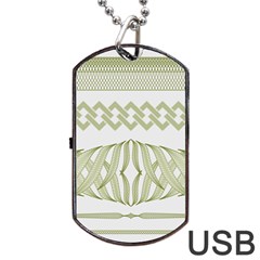 Guilloche Border Dog Tag Usb Flash (two Sides) by Bajindul