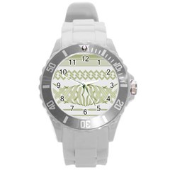 Guilloche Border Round Plastic Sport Watch (l) by Bajindul