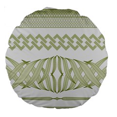 Guilloche Border Large 18  Premium Round Cushions by Bajindul