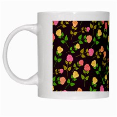 Flowers Roses Brown White Mugs by Bajindul