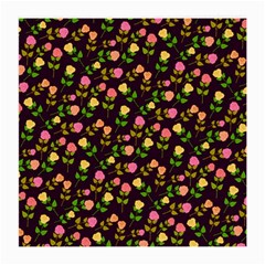 Flowers Roses Brown Medium Glasses Cloth (2 Sides) by Bajindul