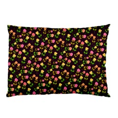 Flowers Roses Brown Pillow Case