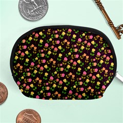 Flowers Roses Brown Accessory Pouch (medium) by Bajindul