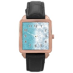 Spetters Stains Paint Rose Gold Leather Watch 