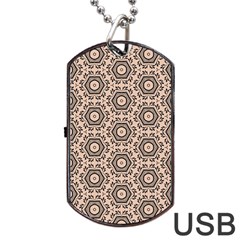 Texture Tissue Seamless Plaid Dog Tag Usb Flash (one Side) by HermanTelo