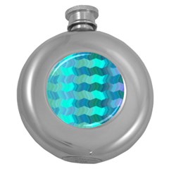 Texture Geometry Round Hip Flask (5 Oz) by HermanTelo