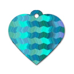 Texture Geometry Dog Tag Heart (one Side)