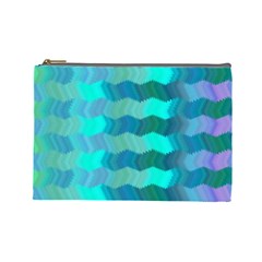 Texture Geometry Cosmetic Bag (large) by HermanTelo