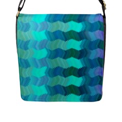 Texture Geometry Flap Closure Messenger Bag (l)