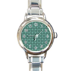 Texture Tissue Seamless Round Italian Charm Watch by HermanTelo