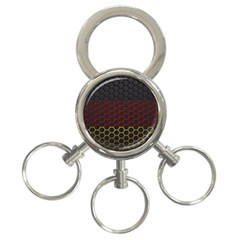 Germany Flag Hexagon 3-ring Key Chain by HermanTelo