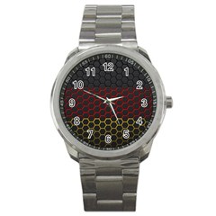 Germany Flag Hexagon Sport Metal Watch by HermanTelo