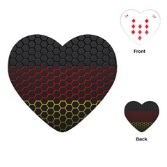 Germany Flag Hexagon Playing Cards Single Design (heart)