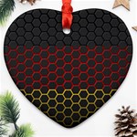 Germany Flag Hexagon Heart Ornament (Two Sides) Back