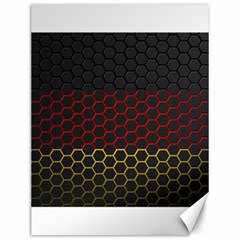 Germany Flag Hexagon Canvas 12  X 16  by HermanTelo