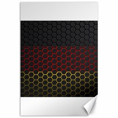 Germany Flag Hexagon Canvas 12  X 18  by HermanTelo