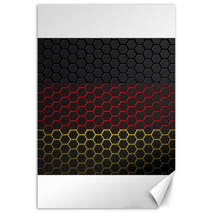 Germany Flag Hexagon Canvas 20  x 30 