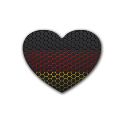 Germany Flag Hexagon Rubber Coaster (heart) 