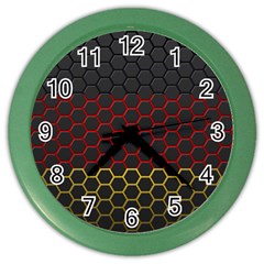 Germany Flag Hexagon Color Wall Clock by HermanTelo