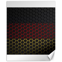 Germany Flag Hexagon Canvas 11  X 14  by HermanTelo